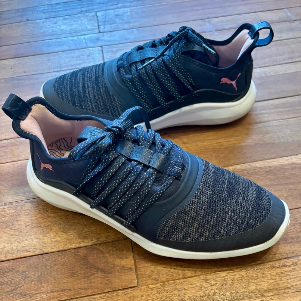 Puma Women's Navy and White Ignite Spikeless Golf Shoes Size 7.5